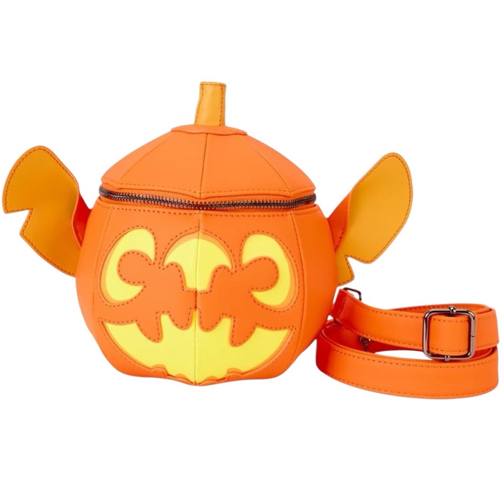 NEW Loungefly Disney Lilo & Stitch Pumpkin Head Halloween Glow In The Dark